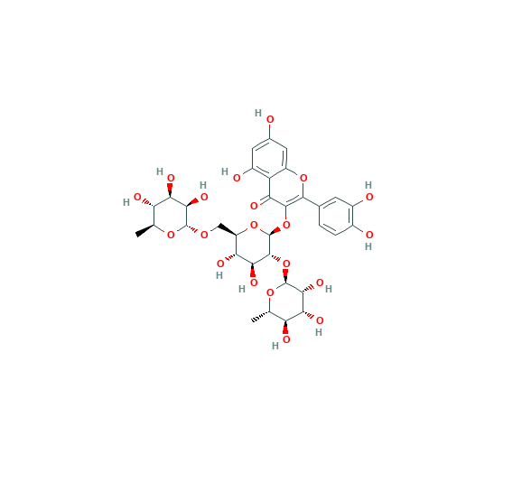 槲皮素-3-o-芸香糖-(1→2)-o-鼠李糖苷|55696-57-6